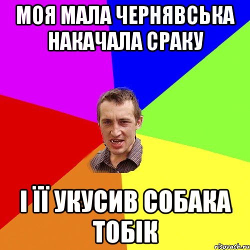 моя мала Чернявська накачала сраку і її укусив собака Тобік, Мем Чоткий паца