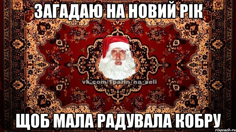 Загадаю на новий рік Щоб мала радувала кобру