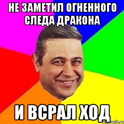 не заметил огненного следа дракона и всрал ход, Мем Петросяныч