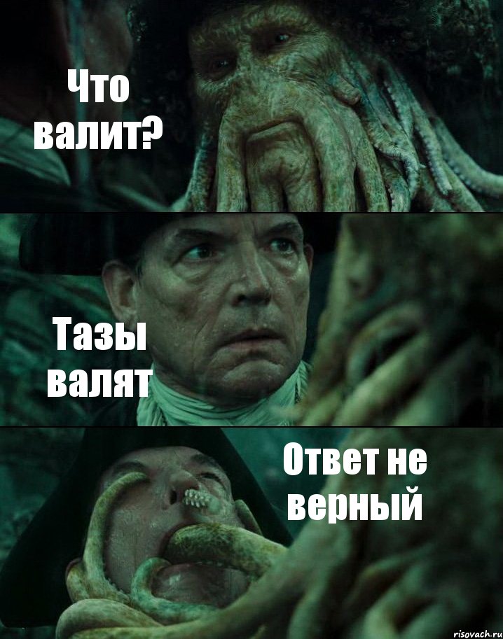 Что валит? Тазы валят Ответ не верный, Комикс Пираты Карибского моря