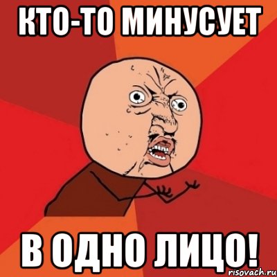 кто-то минусует в одно лицо!, Мем Почему