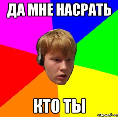 да мне насрать кто ты, Мем Типичный Вова