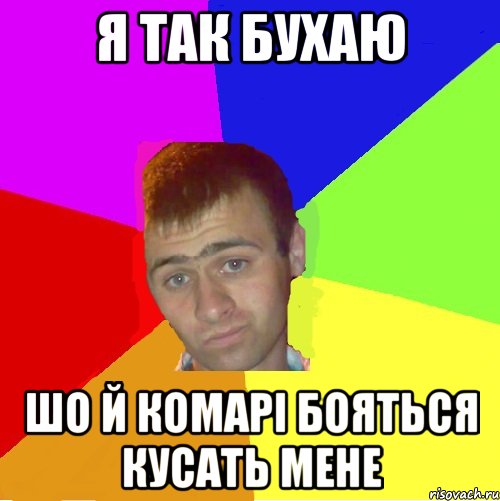 я так бухаю шо й комарі бояться кусать мене