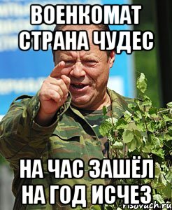 военкомат страна чудес на час зашёл на год исчез, Мем прапорщик