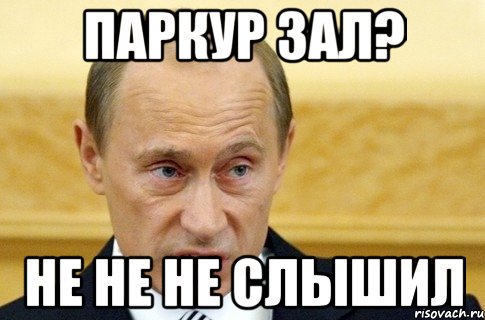 Паркур зал? Не не не слышил, Мем путин