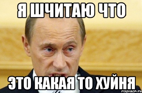 Я шчитаю что Это какая то хуйня, Мем путин