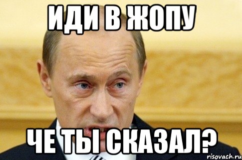 иди в жопу че ты сказал?, Мем путин