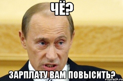 Чё? Зарплату вам повысить?, Мем путин