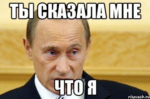 ТЫ СКАЗАЛА МНЕ ЧТО Я, Мем путин