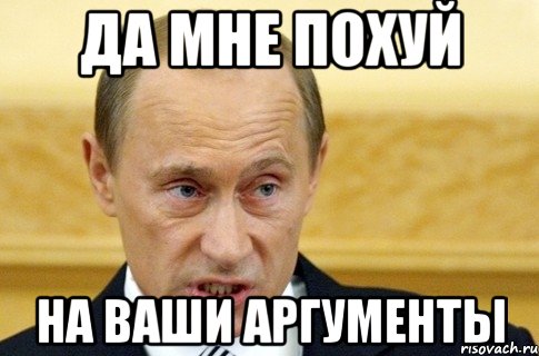 да мне похуй на ваши аргументы, Мем путин