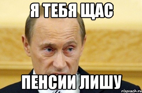 Я тебя щас пенсии лишу, Мем путин