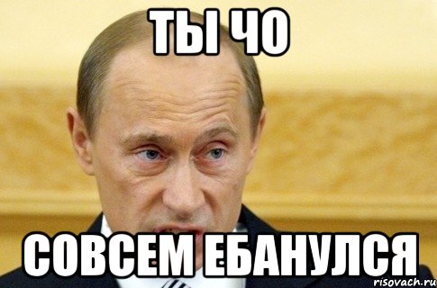 ты чо совсем ебанулся, Мем путин