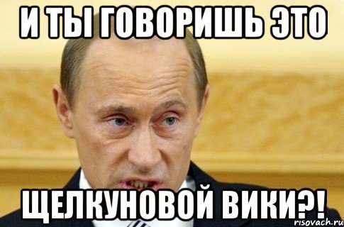 и ты говоришь это щелкуновой вики?!, Мем путин