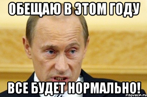 Обещаю в этом году Все будет нормально!, Мем путин