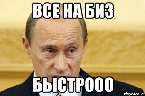 ВСЕ НА БИЗ бЫСТРООО, Мем путин