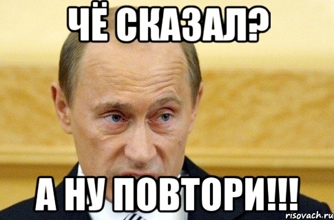 Чё сказал? А ну повтори!!!, Мем путин