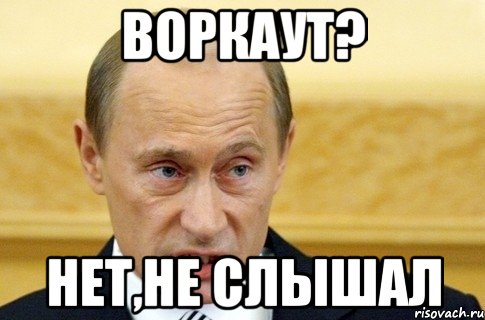 Воркаут? НЕТ,не слышал, Мем путин