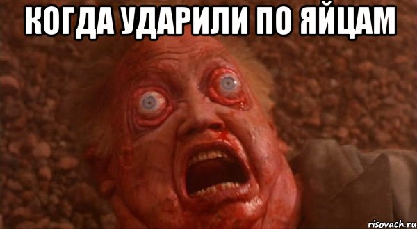 когда ударили по яйцам 