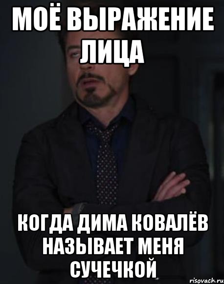моё выражение лица когда Дима Ковалёв называет меня сучечкой, Мем твое выражение лица