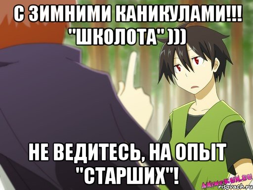 с зимними каникулами!!! "школота" ))) не ведитесь, на опыт "старших"!