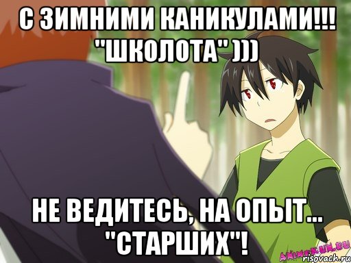 с зимними каникулами!!! "школота" ))) не ведитесь, на опыт... "старших"!