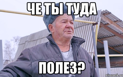 ЧЕ ТЫ ТУДА ПОЛЕЗ?