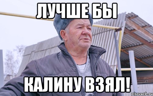 ЛУЧШЕ БЫ КАЛИНУ ВЗЯЛ!