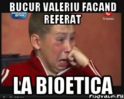Bucur Valeriu facand referat La Bioetica