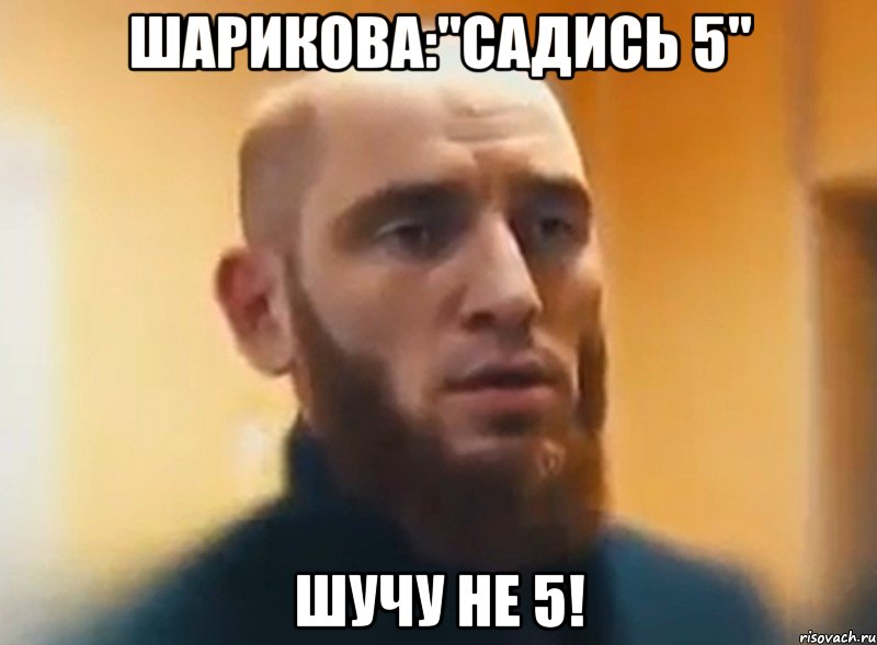 Шарикова:"Садись 5" Шучу не 5!, Мем Шучу