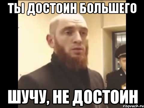 Ты достоин большего Шучу, не достоин, Мем Шучу