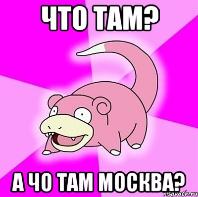 Что там? А чо там Москва?, Мем слоупок