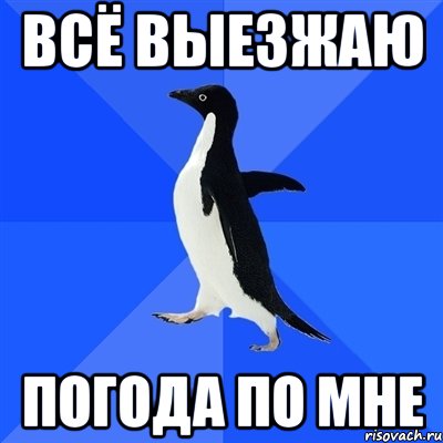 всё выезжаю погода по мне, Мем  Социально-неуклюжий пингвин