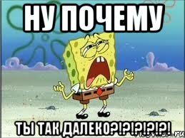 Ну почему ты так далеко?!?!?!?!?!, Мем Спанч Боб плачет