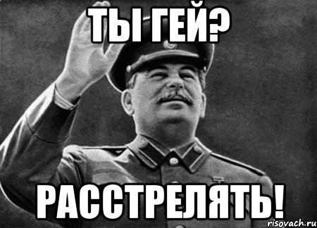 ты гей? Расстрелять!