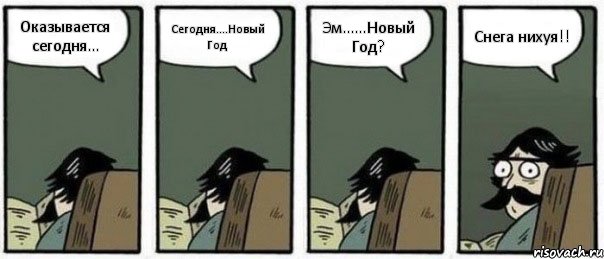 Оказывается сегодня... Сегодня....Новый Год Эм......Новый Год? Снега нихуя!!