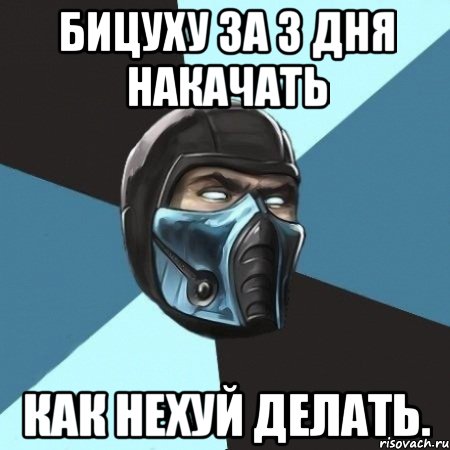 Бицуху за 3 дня накачать как нехуй делать., Мем Саб-Зиро