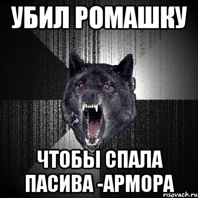 УБИЛ РОМАШКУ ЧТОБЫ СПАЛА ПАСИВА -Армора, Мем Сумасшедший волк