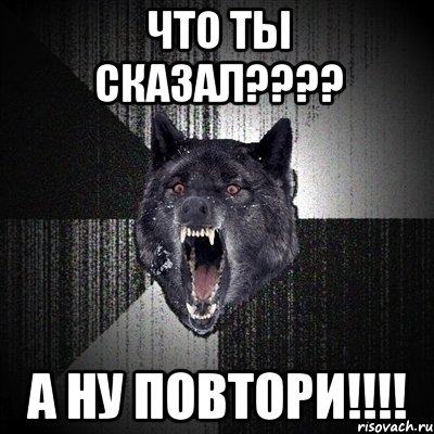 что ты сказал???? а ну повтори!!!!, Мем Сумасшедший волк