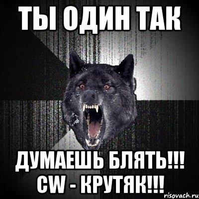 ты один так думаешь блять!!! CW - крутяк!!!, Мем Сумасшедший волк