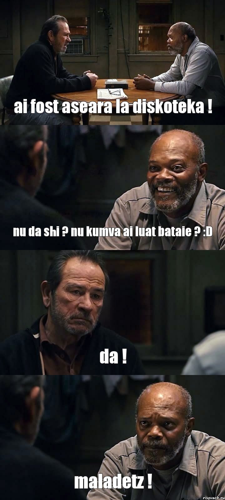 ai fost aseara la diskoteka ! nu da shi ? nu kumva ai luat bataie ? :D da ! maladetz !, Комикс The Sunset Limited