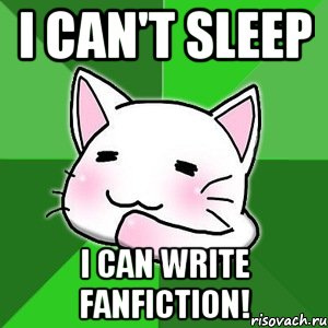 I can't sleep I can write fanfiction!, Мем типичный фикрайтер