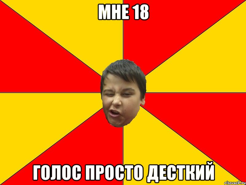 МНЕ 18 ГОЛОС ПРОСТО ДЕСТКИЙ