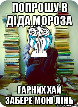 попрошу в діда мороза гарних хай забере мою лінь