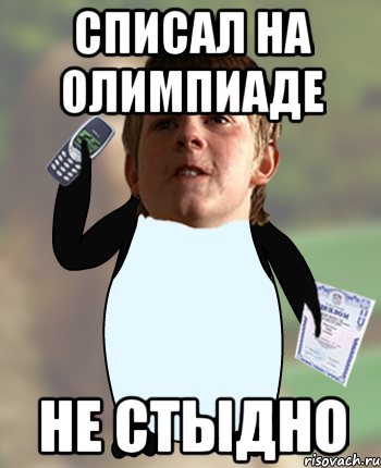СПИСАЛ НА ОЛИМПИАДЕ НЕ СТЫДНО