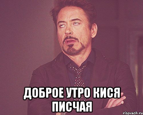  доброе утро кисЯ писчая, Мем твое выражение лица