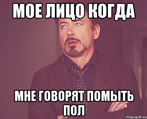 МОЕ ЛИЦО КОГДА МНЕ ГОВОРЯТ ПОМЫТЬ ПОЛ, Мем твое выражение лица