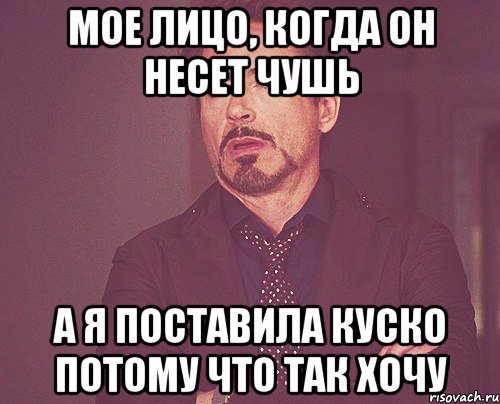 мое лицо, когда он несет чушь а я поставила Куско потому что так хочу, Мем твое выражение лица