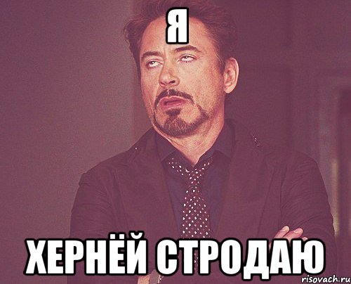 я Хернёй стродаю, Мем твое выражение лица