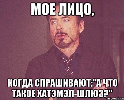 Мое лицо, когда спрашивают:"А что такое хатэмэл-шлюз?", Мем твое выражение лица