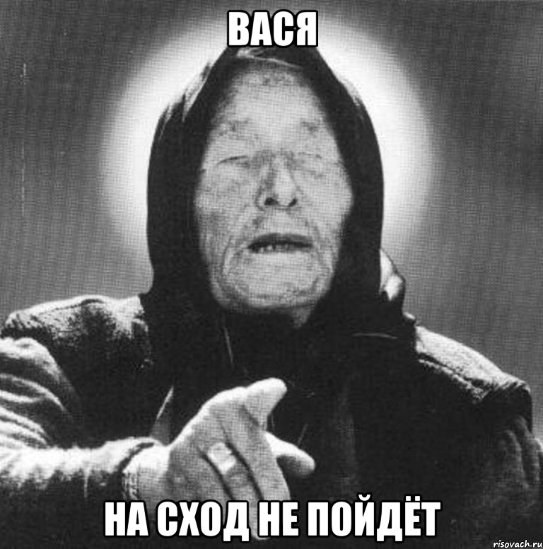 Вася на сход не пойдёт, Мем Ванга